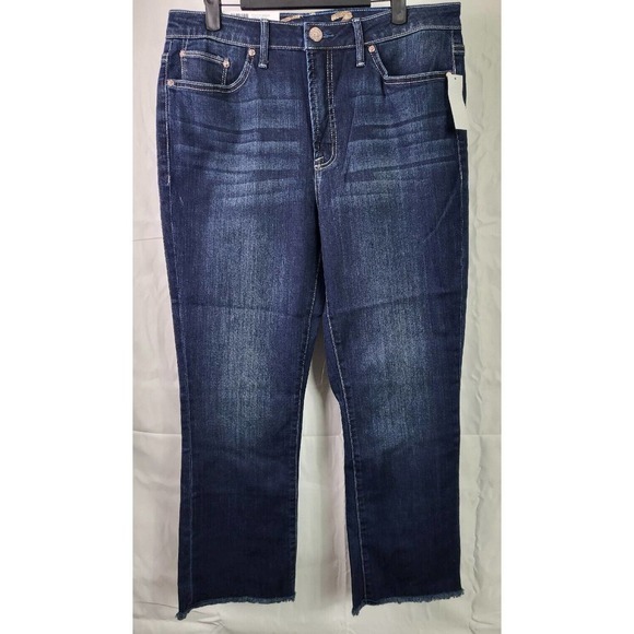 Seven High Rise Fray Hem Slim Though Hip And Thigh Size 10 MSRP $69 - Picture 1 of 8